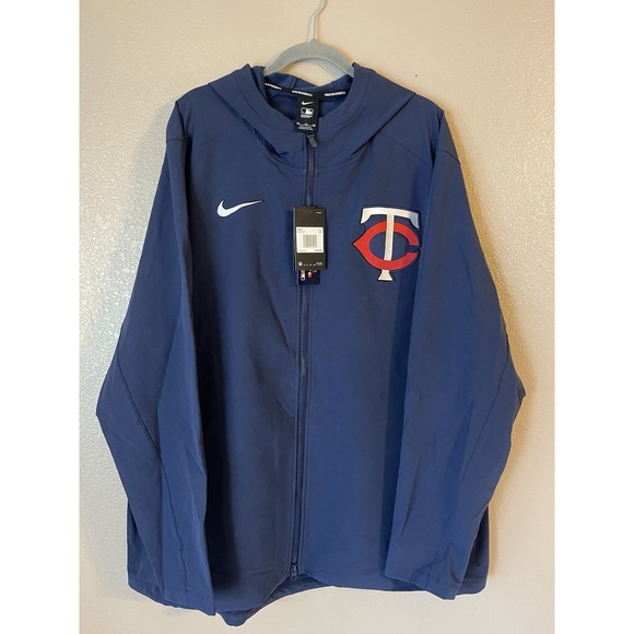 Men's 3XL NWT Minnesota Twins Nike Authentic Collection Full Zip Jacket Navy